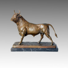 Animal Bronze Sculpture Buffalo / Bovins Deco Statue en laiton Tpal-138